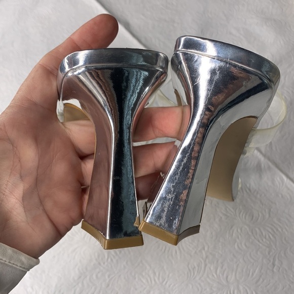 Guess Lavali Clear/Metallic Strap Sandals - Picture 5 of 6